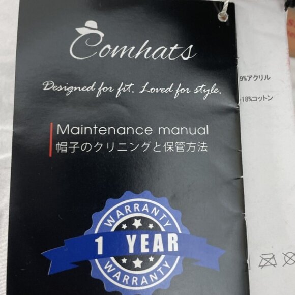 Comhats Women's Blend Beret Cap Plaid Warm Browns Pink Stripe Size Large NWT - Picture 5 of 8